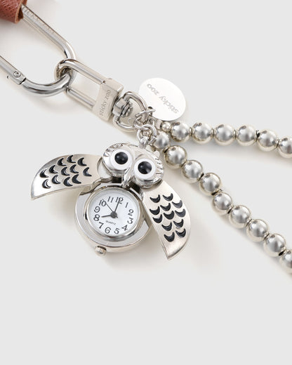 COWHIDE STAR LEOPARD STACK CHARM