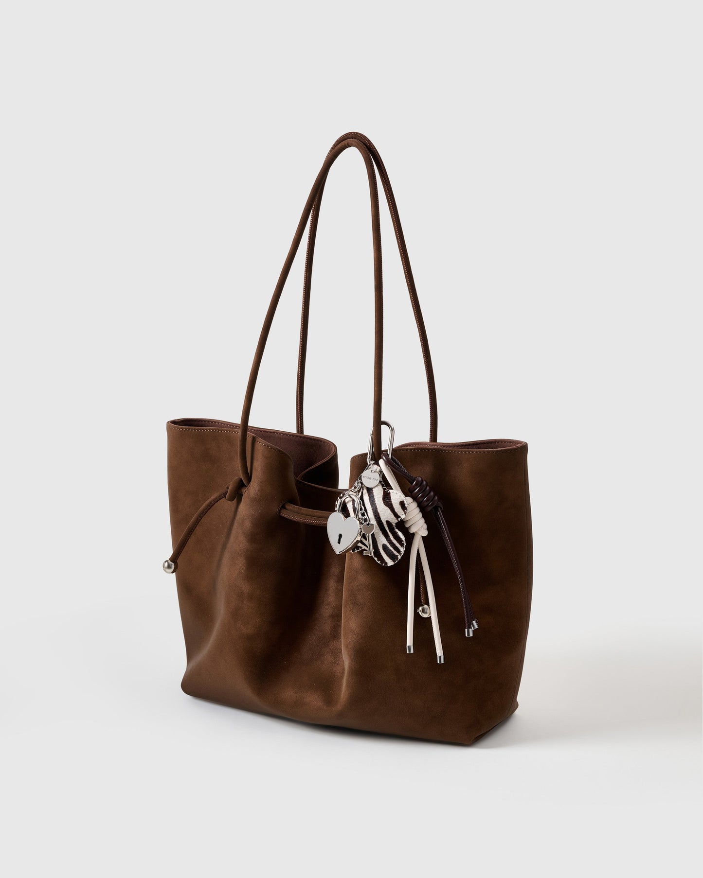 COWHIDE STAR ZEBRA STACK CHARM