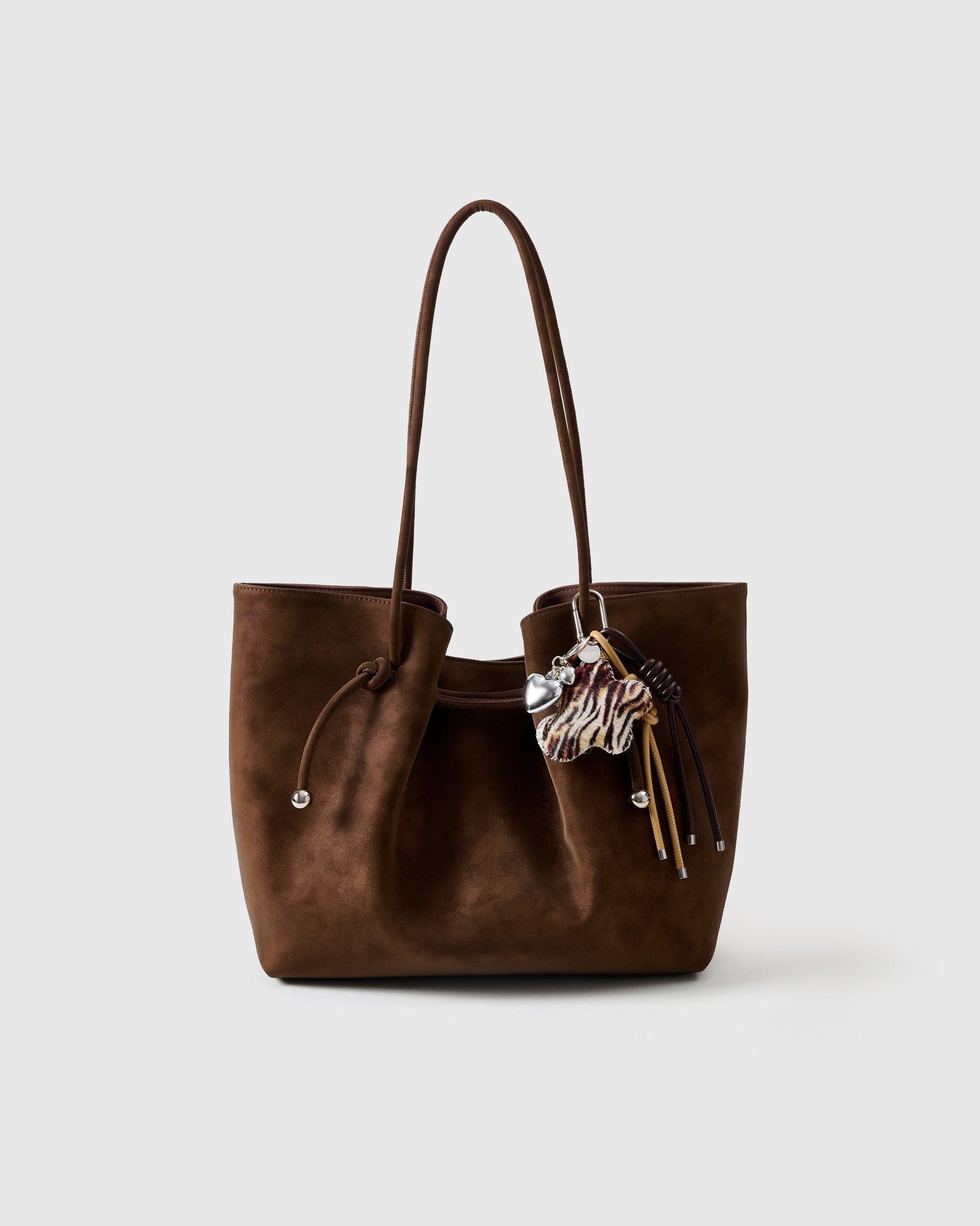 COWHIDE STAR ZEBRA-DUST STACK CHARM