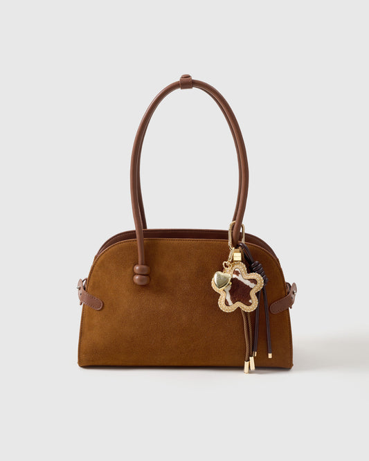 COWHIDE STAR STACK CHARM