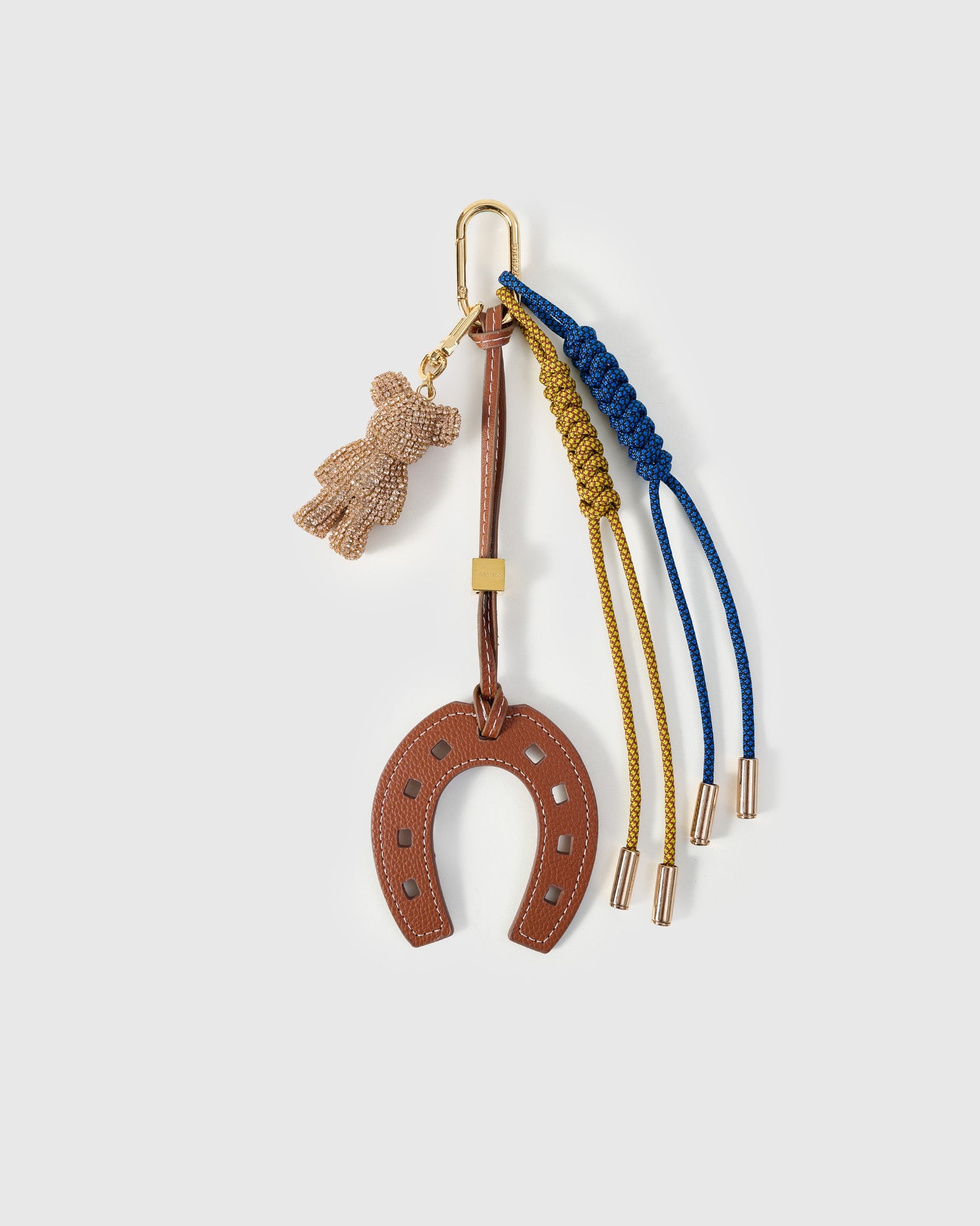 LUCKY HORSESHOE BEAR STACK CHARM