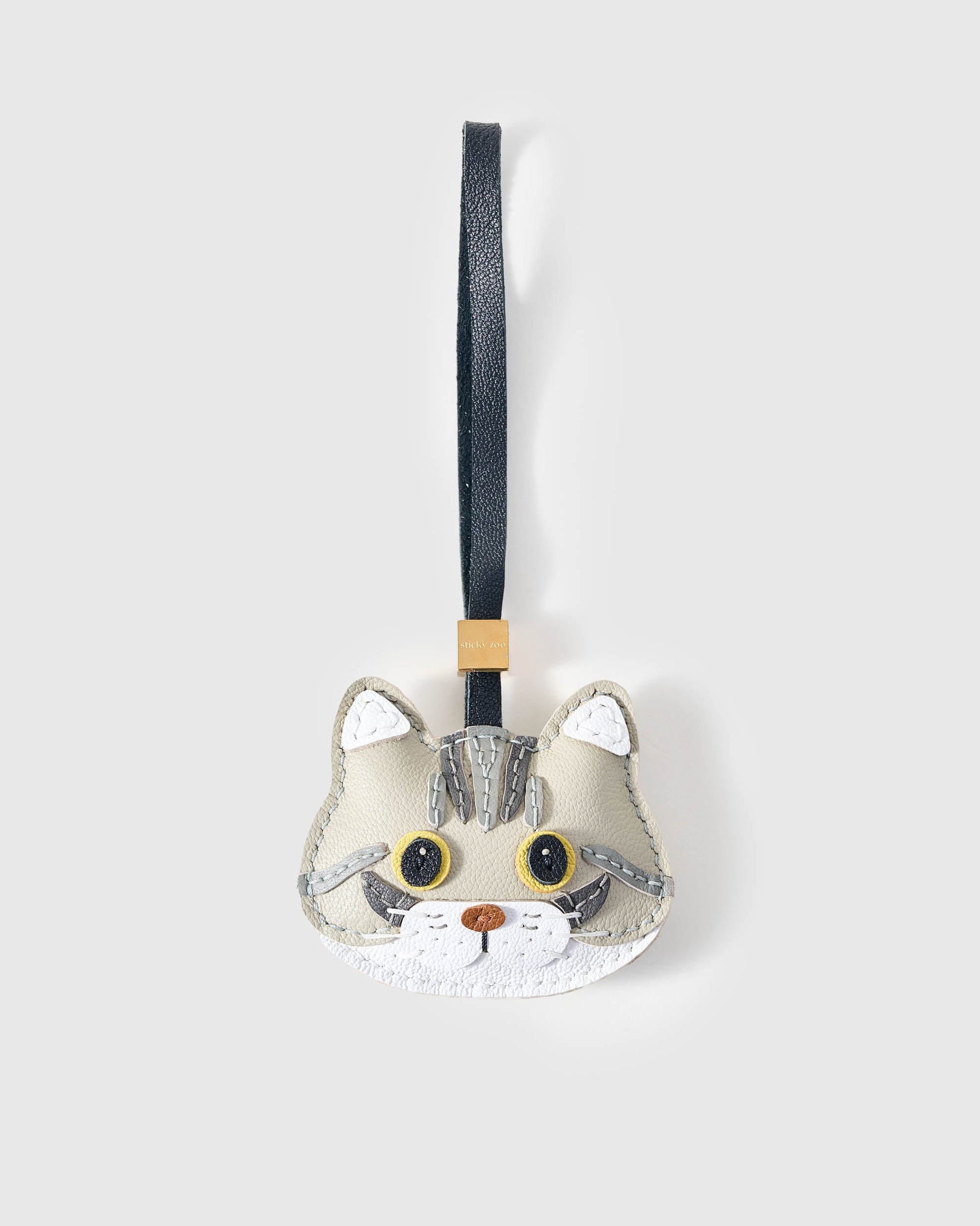 AMERICAN SHORTHAIR CAT CHARM – SILVER TABBY EDITION