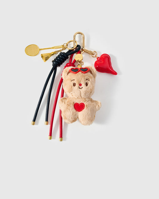 CHRISTMAS HEART TEDDY CHARM