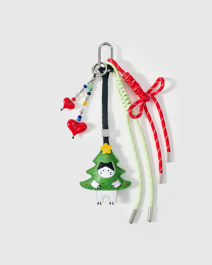 CHRISTMAS TREE CAT STACK CHARM