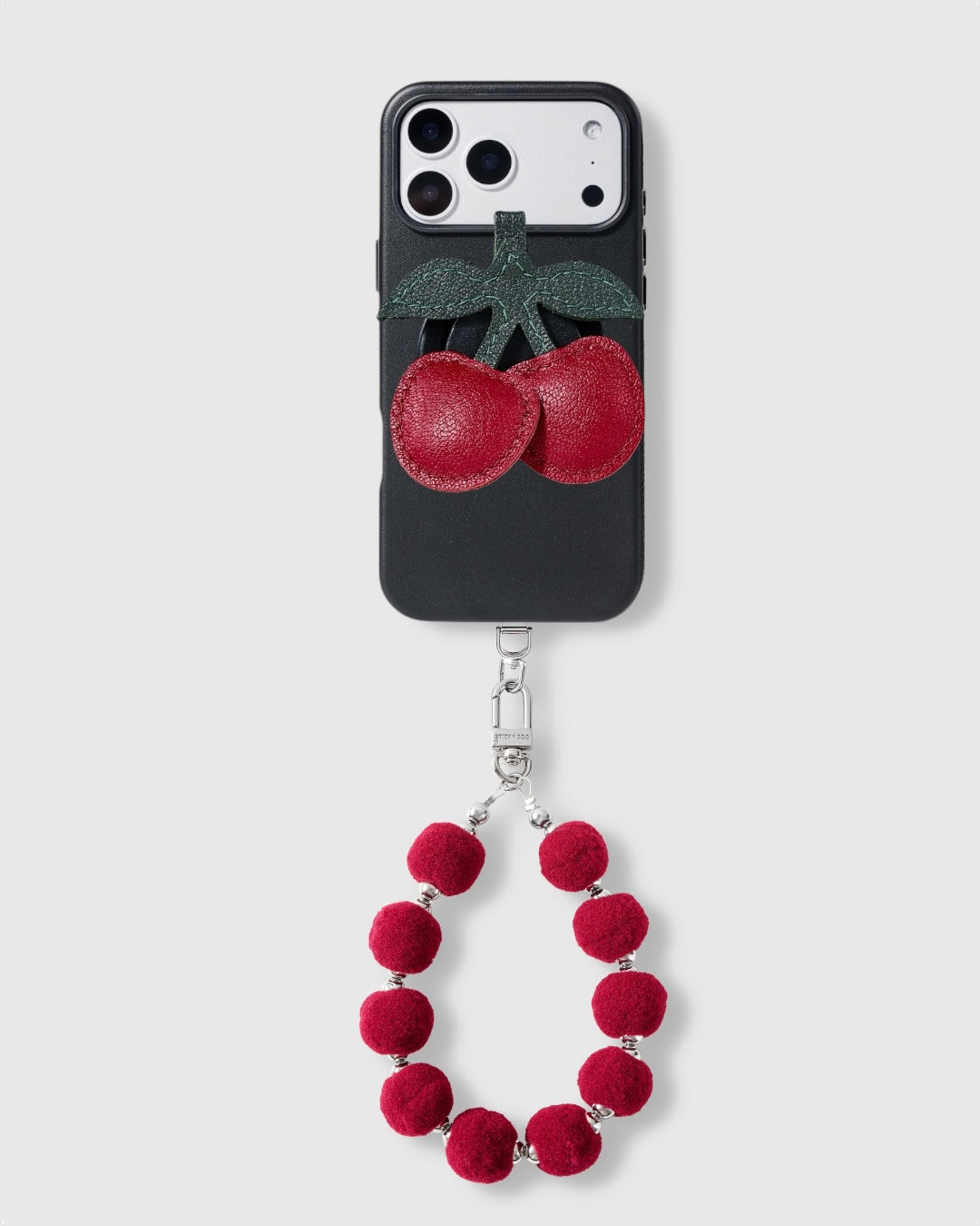 CHERRY VELVET CHARM CASE SET