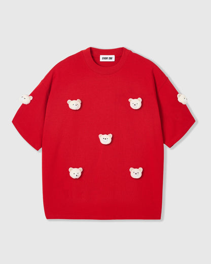 TEDDY CHECK-EAR CHARM T-SHIRT