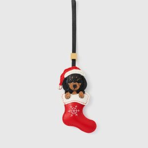 SANTA DACHSHUND STOCKING