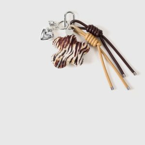 COWHIDE STAR ZEBRA-DUST STACK CHARM