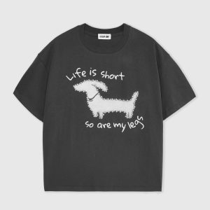 Dachshund Pearl Embellished T-Shirt