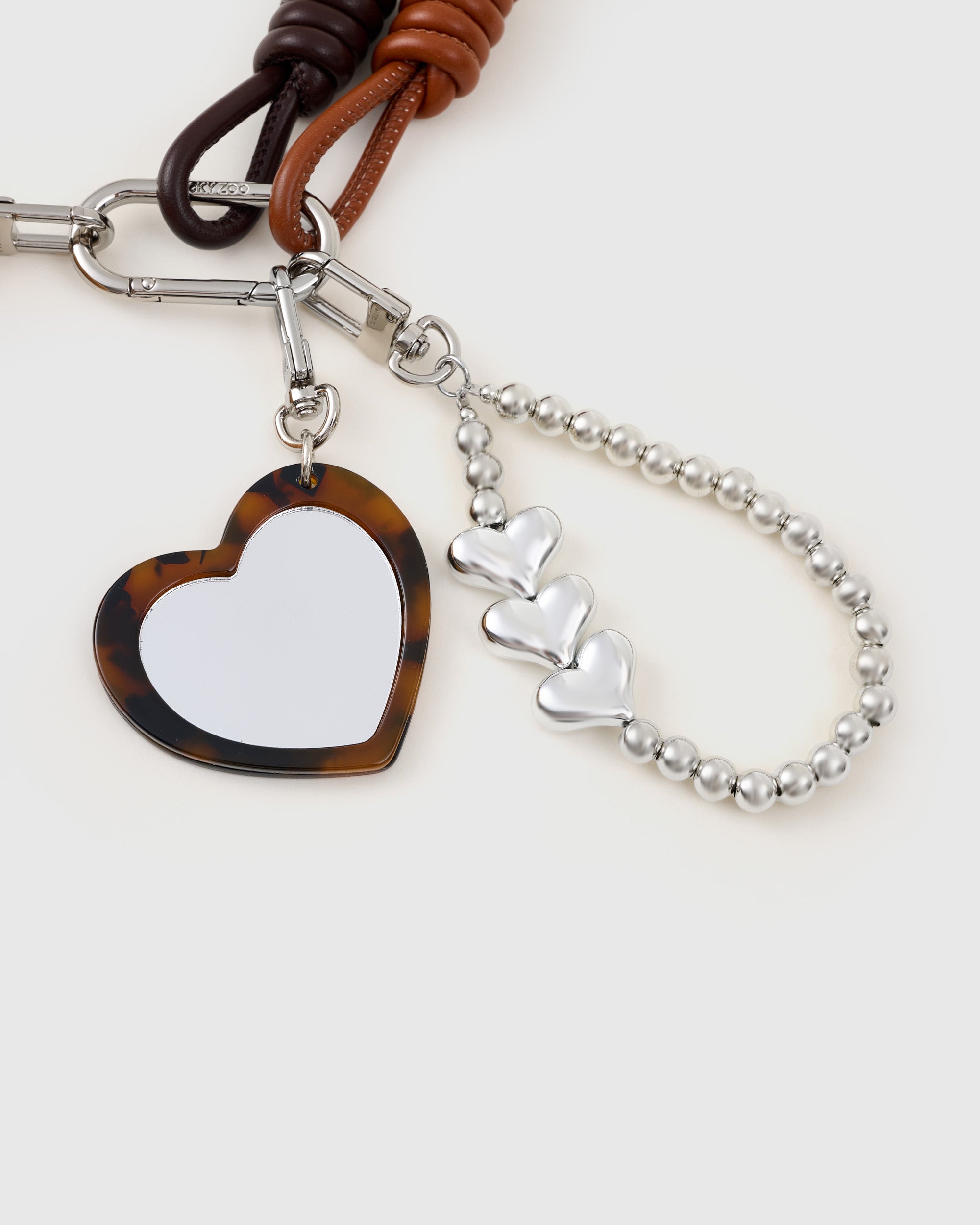 SMILEY PRETZEL HEART STACK CHARM - Image 4