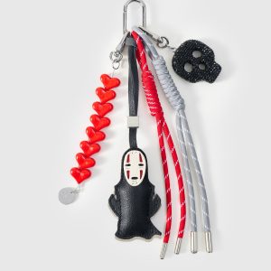 NO FACE HEART STACK CHARM