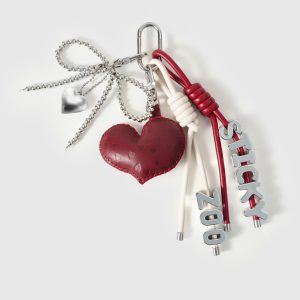 STICKY HEART BOW STACK CHARM