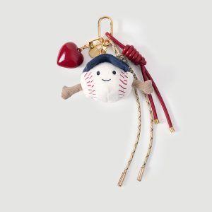 BASEBALL HEART STACK CHARM