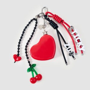 CHERRY KISS HEART STACK CHARM