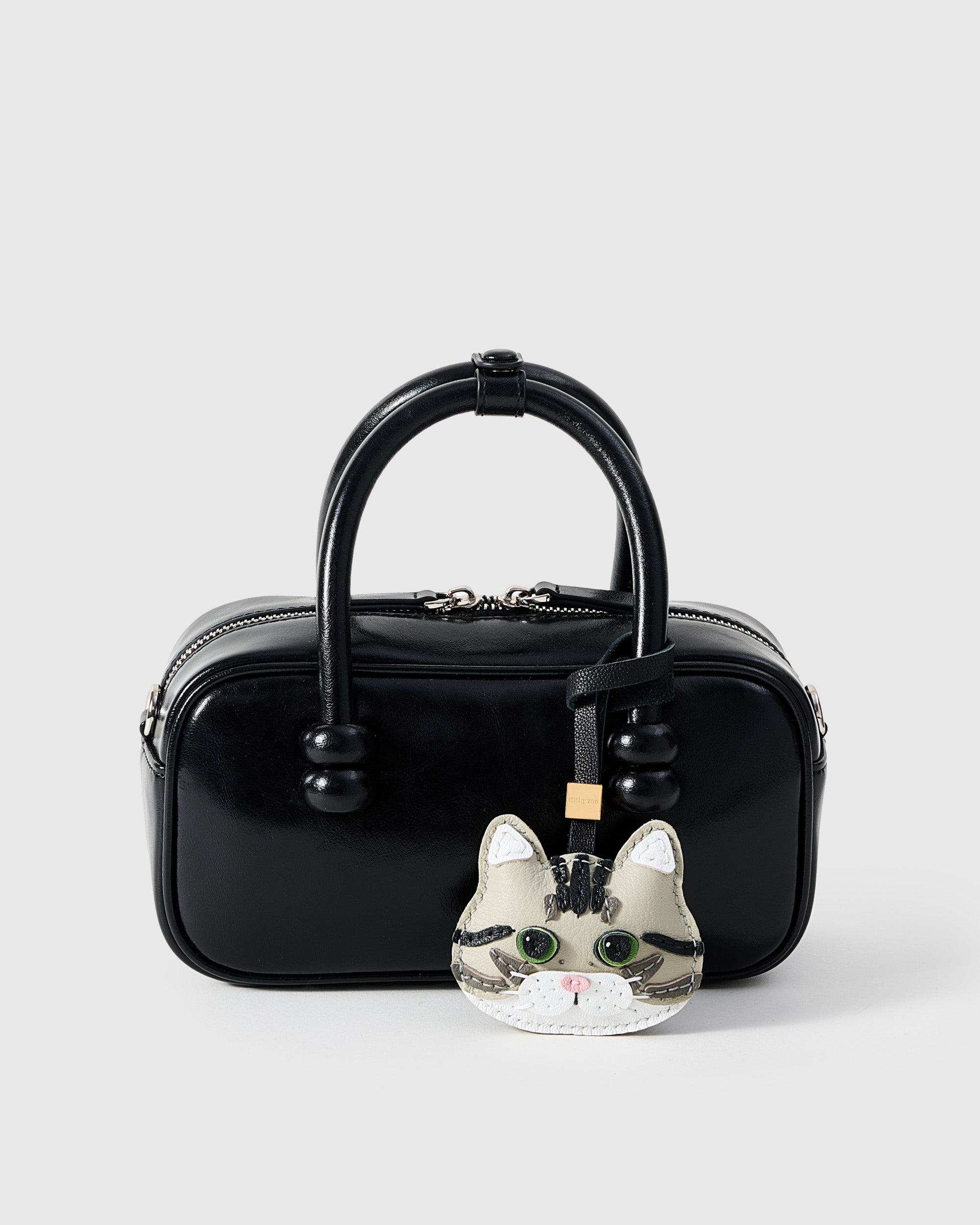 AMERICAN SHORTHAIR CAT CHARM – SILVER TABBY EDITION - Image 2