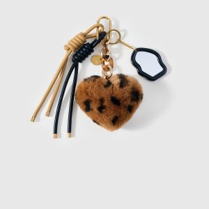 LEOPARD HEART MIRROR STACK CHARM