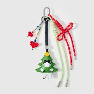 CHRISTMAS TREE CAT STACK CHARM
