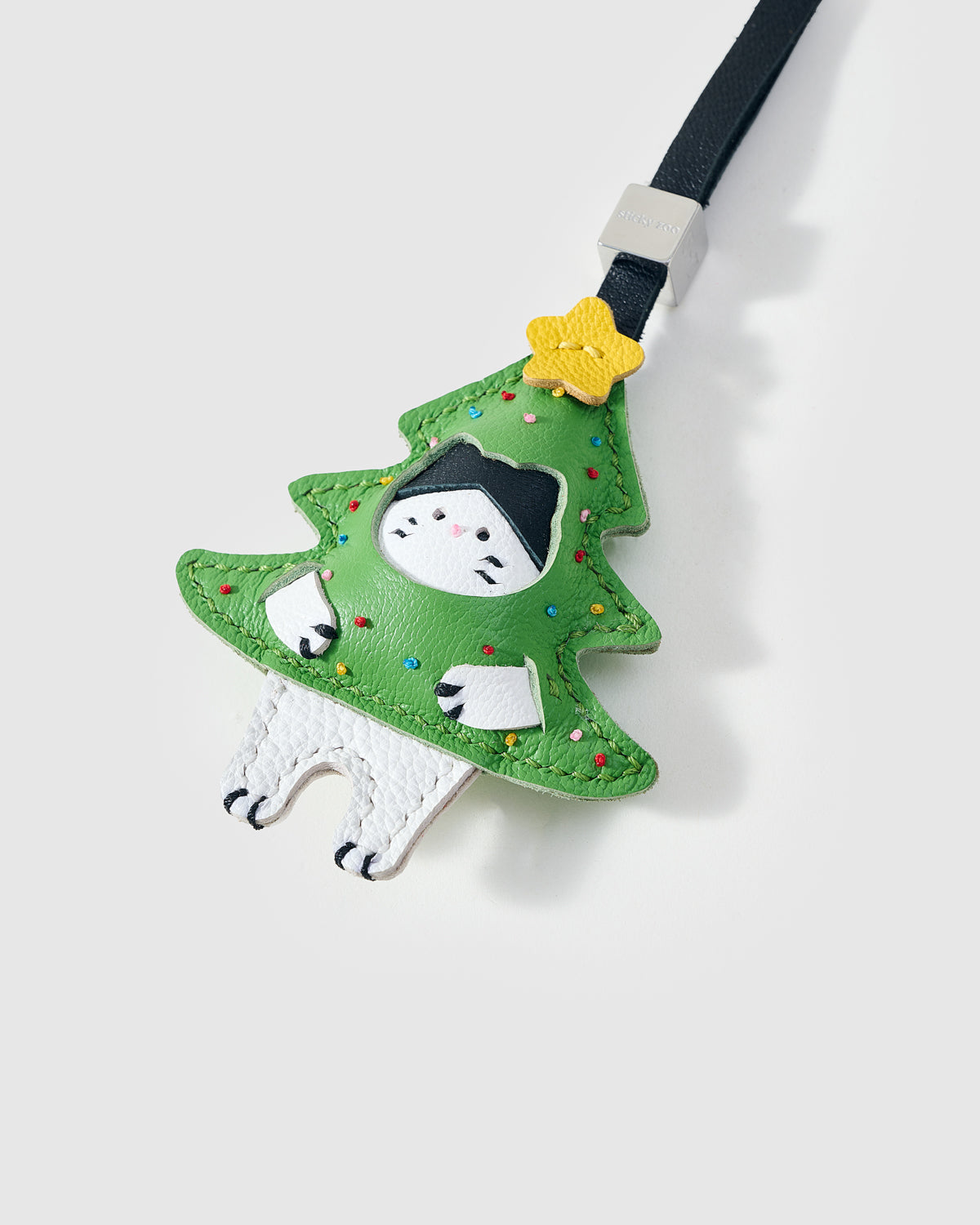 CHRISTMAS TREE CAT STACK CHARM - Image 2
