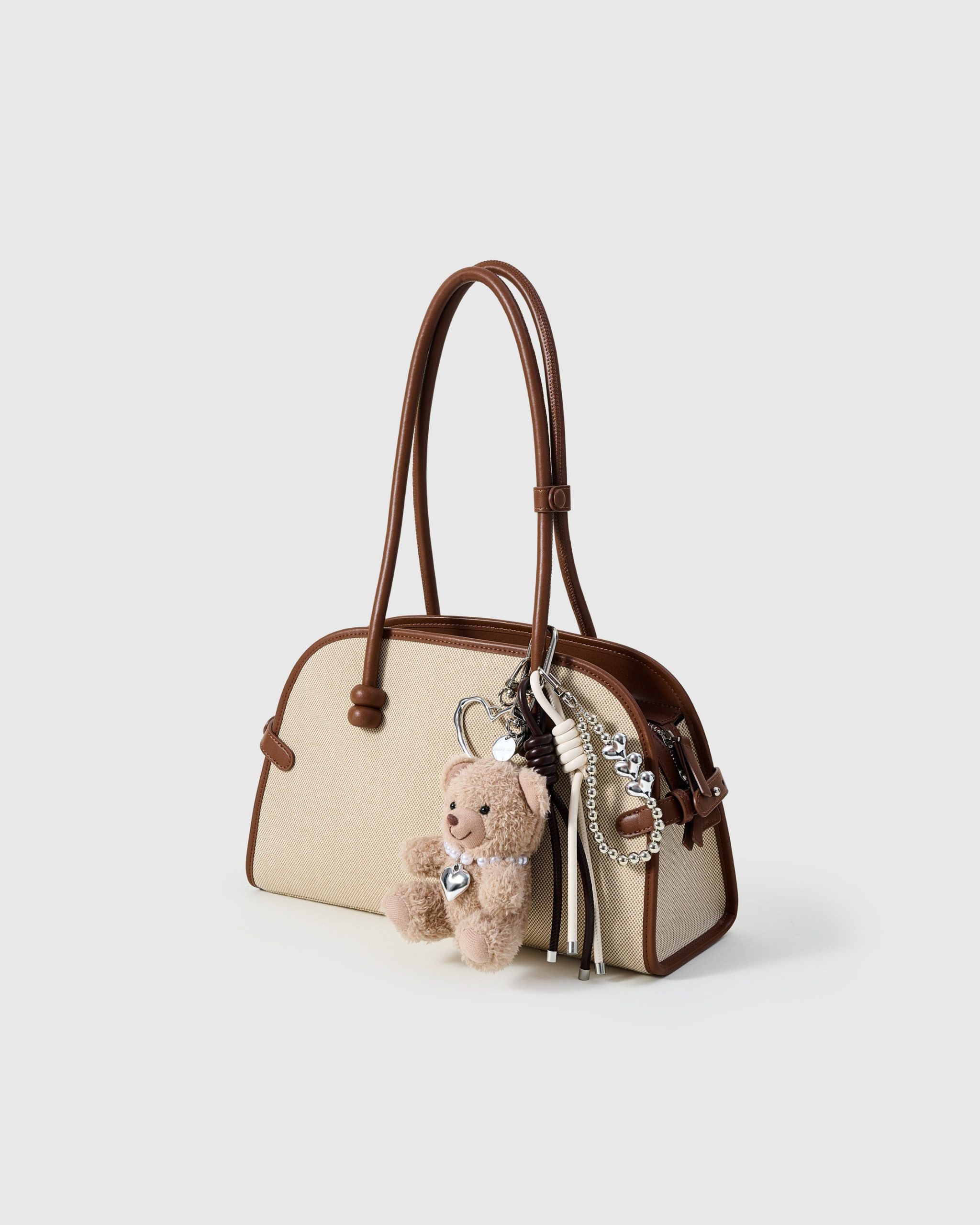 TEDDY BEAR PEARL HEART STACK CHARM - Image 7