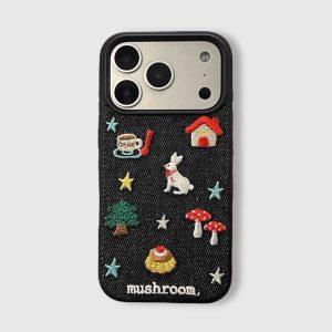 MUSHROOM RABBIT DENIM CASE