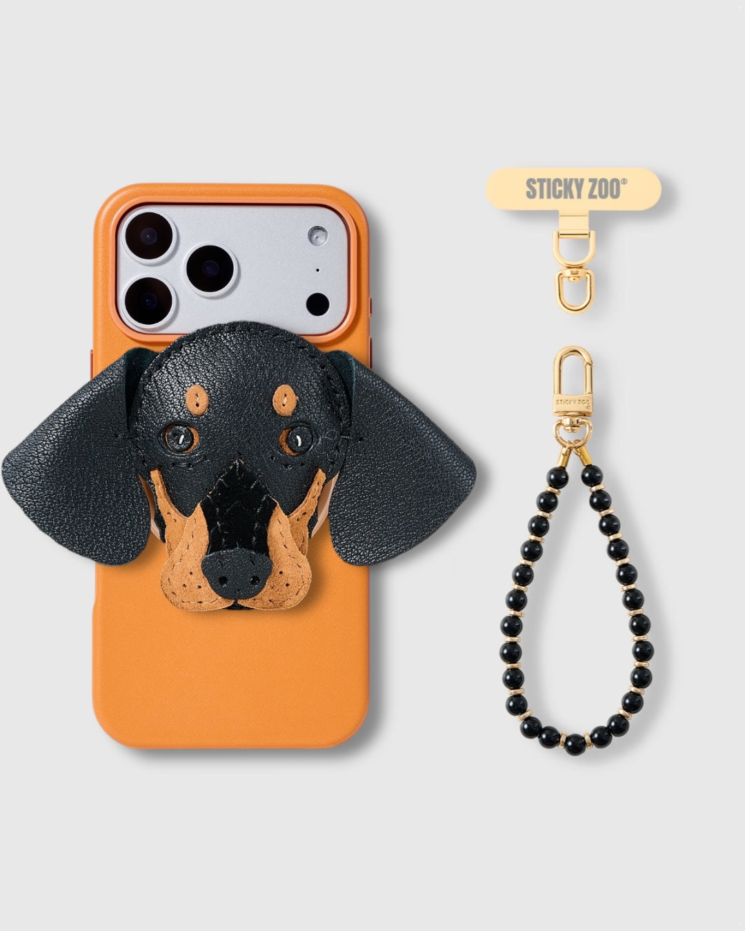 DACHSHUND CHARM CASE SET
